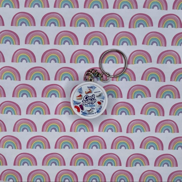 Cool Whip Lite Keychain | Handmade | Mini Brands | Quirky | Fun | NWOT - Picture 3 of 15